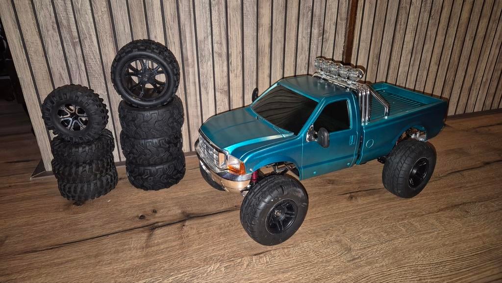 Tamiya Ford F350, Hobby en Vrije tijd, Elektro, Auto offroad, Ophalen of Verzenden, Zo goed als nieuw