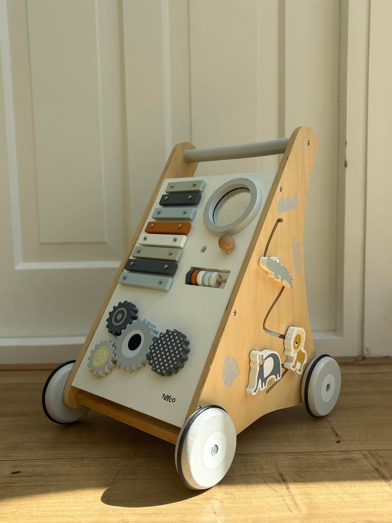 Tryco loopwagen met xylofoon en vormenstoof, Kinderen en Baby's, Speelgoed | Babyspeelgoed, Ophalen, Gebruikt, Overige typen, Met geluid