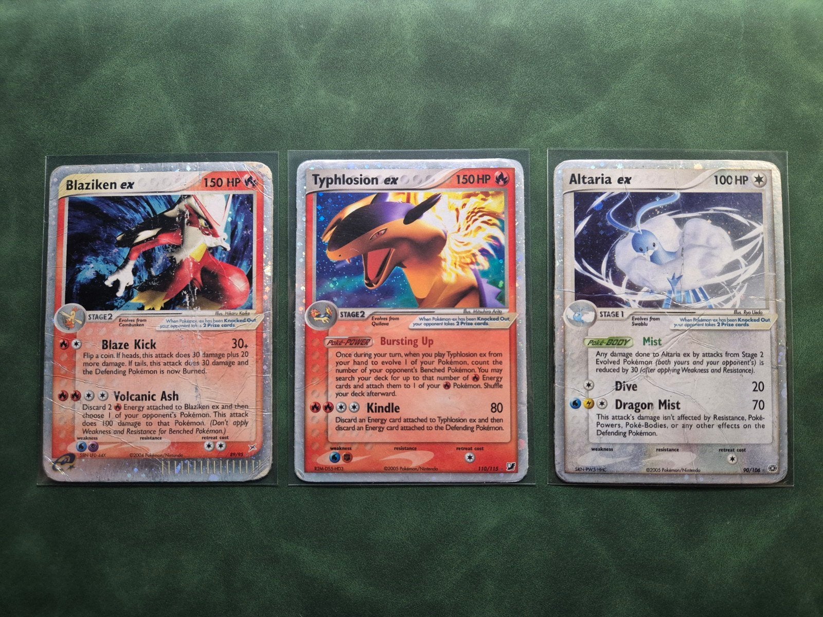 DMG/Poor Silver border EX Pokémon kaarten, Ophalen of Verzenden, Gebruikt, Meerdere kaarten, Foil