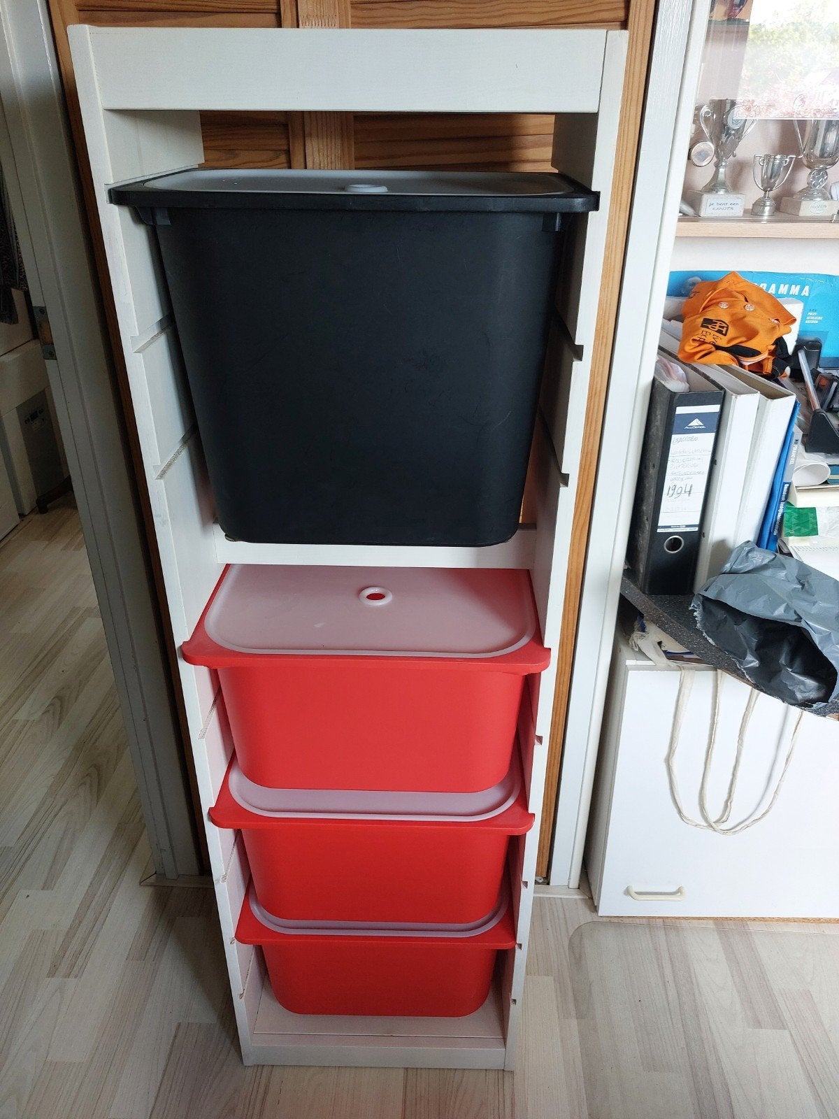 Praktisch opbergkast met bakken, ikea., Ophalen, Zo goed als nieuw, Kunststof, Minder dan 50 cm