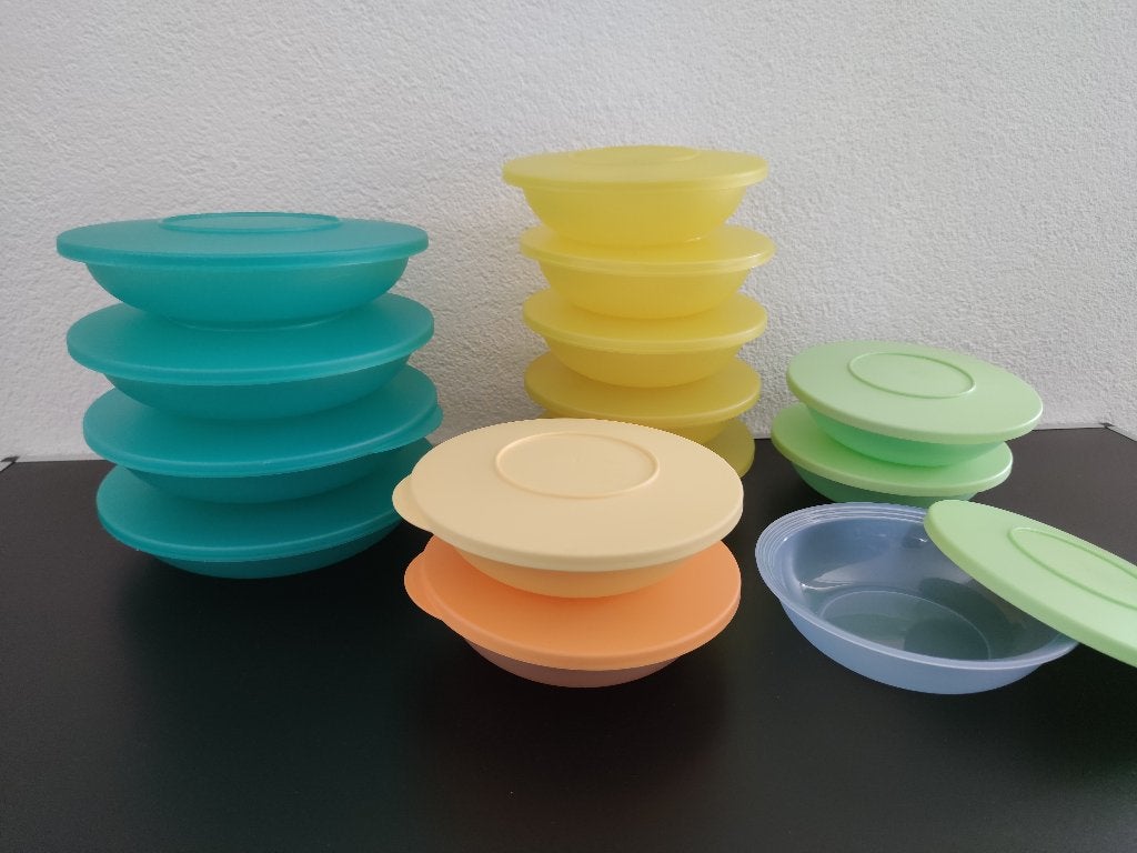 Tupperware Trendy schaaltjes, bordjes 400 en 700 ml, Gebruikt, Overige kleuren, Schaal, 400 ml