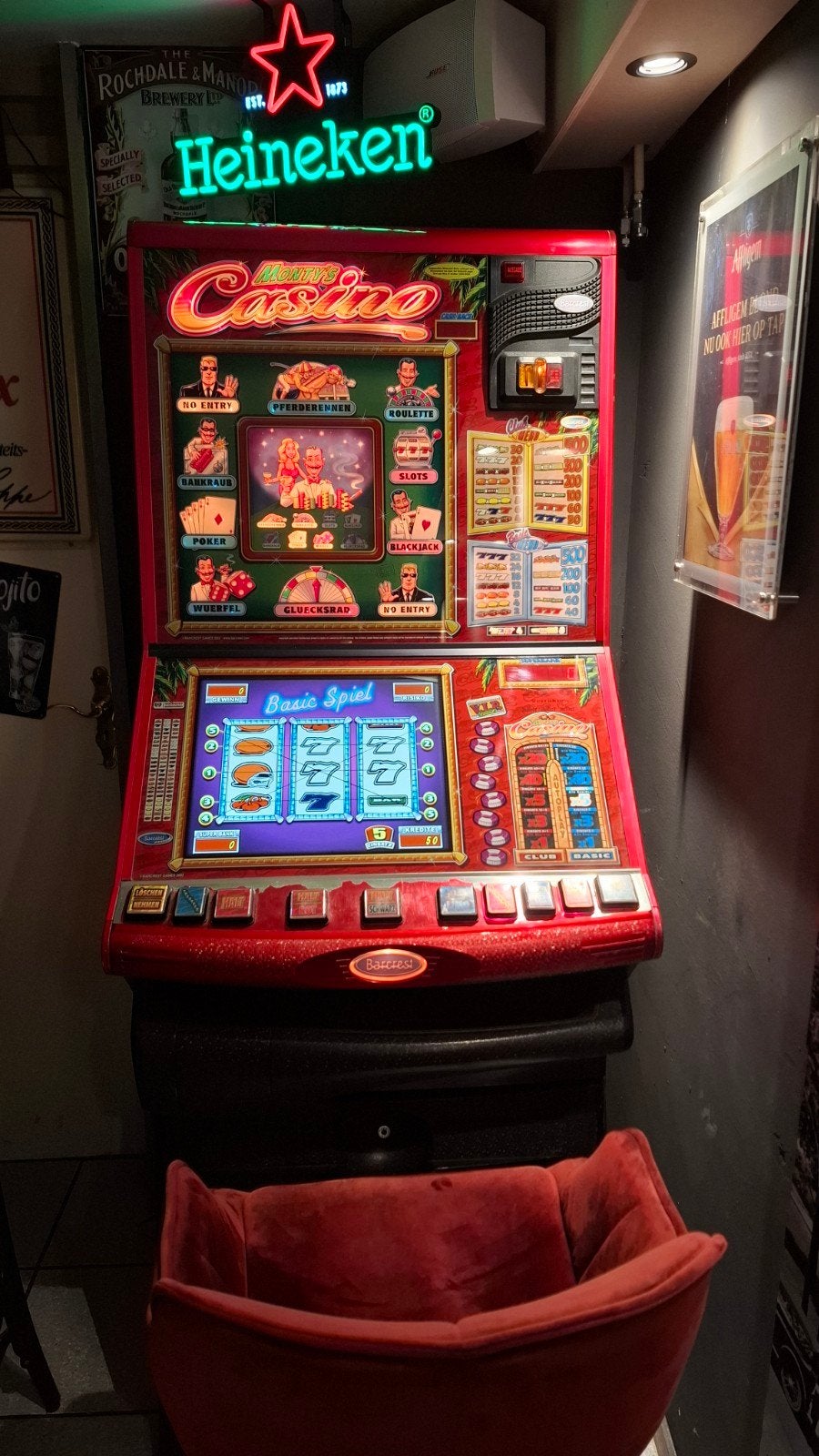 Barcrest Monty's Casino gokkast - Werkend, Euro, Ophalen, Gebruikt