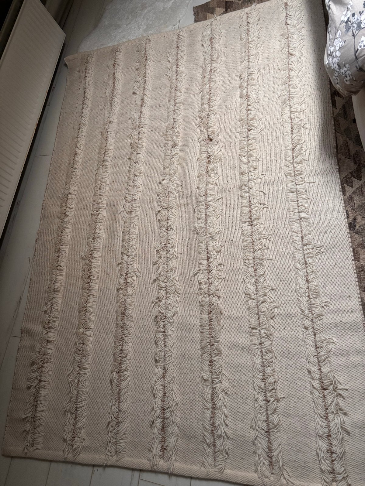 Handgemaakt IKEA Pedersborg tapijt 133x190cm, Ophalen, Gebruikt, 100 tot 150 cm, Beige