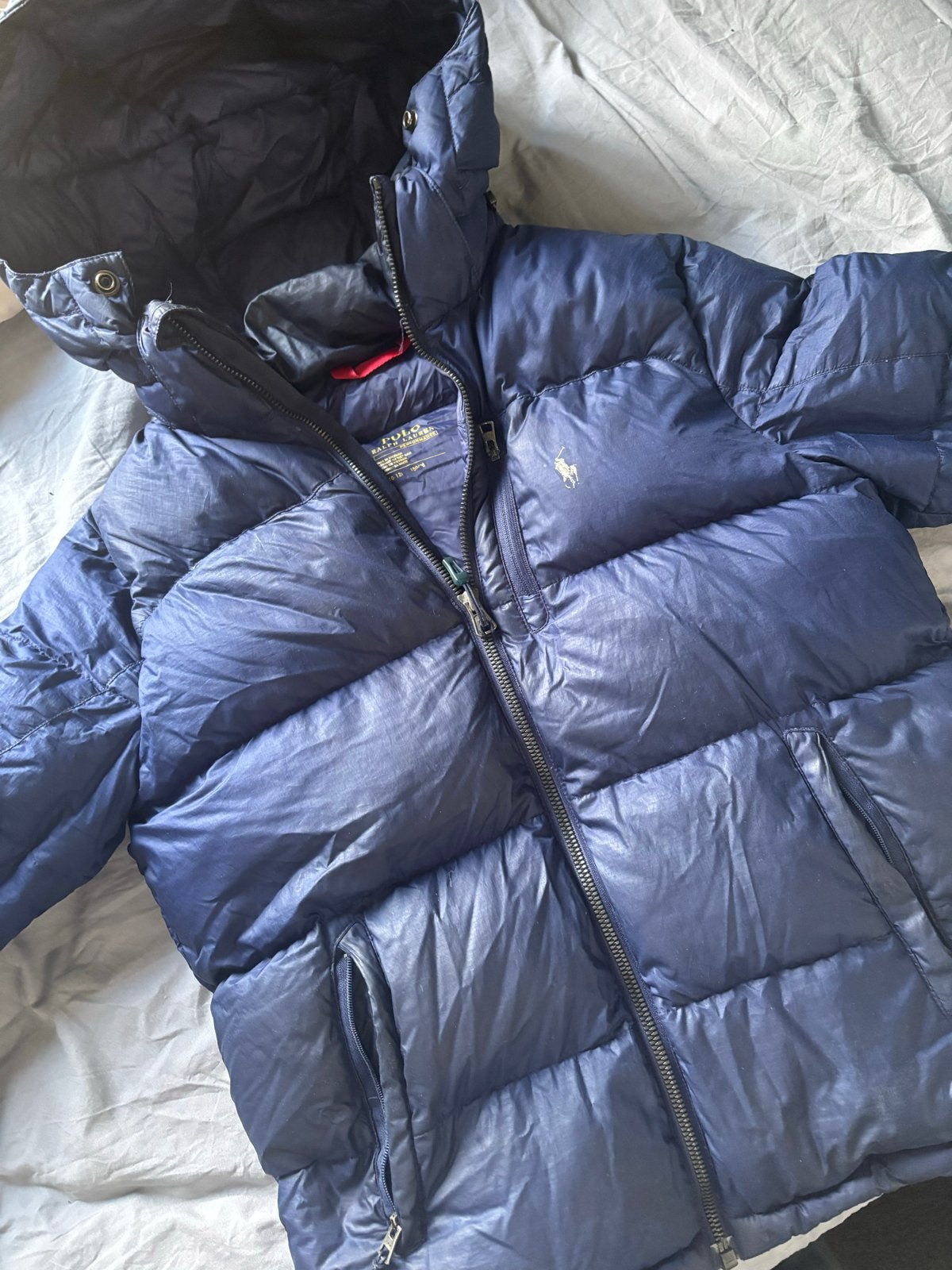 Ralph Lauren blauwe jas - maat M (10-12 jaar), Ophalen of Verzenden, Gebruikt, Jongen of Meisje, Jas
