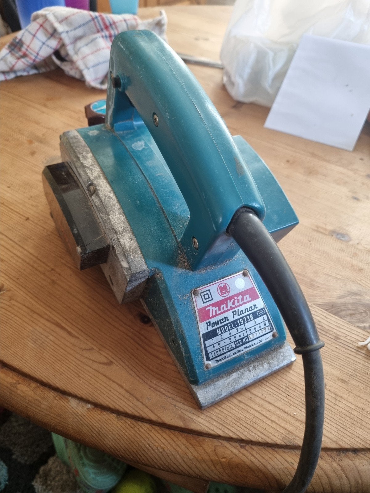 Makita Power Planer Model 1923B - Vintage Schaafmachine, Ophalen of Verzenden, Gebruikt