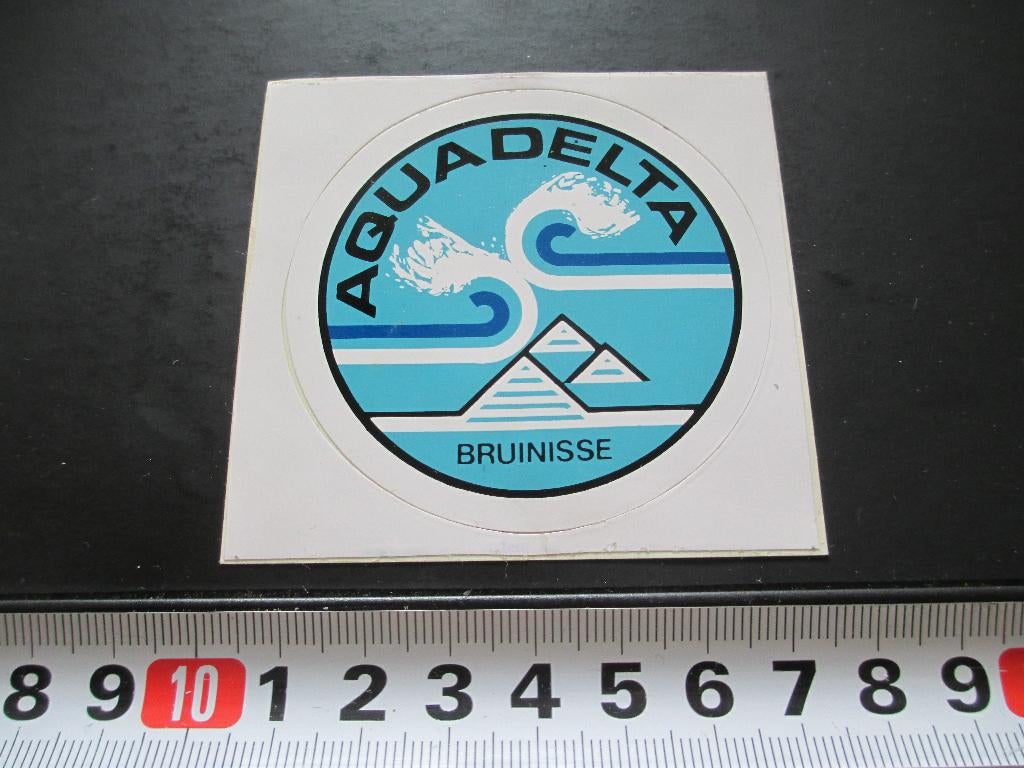 sticker retro bruinisse aquadelta, Ophalen, Zo goed als nieuw
