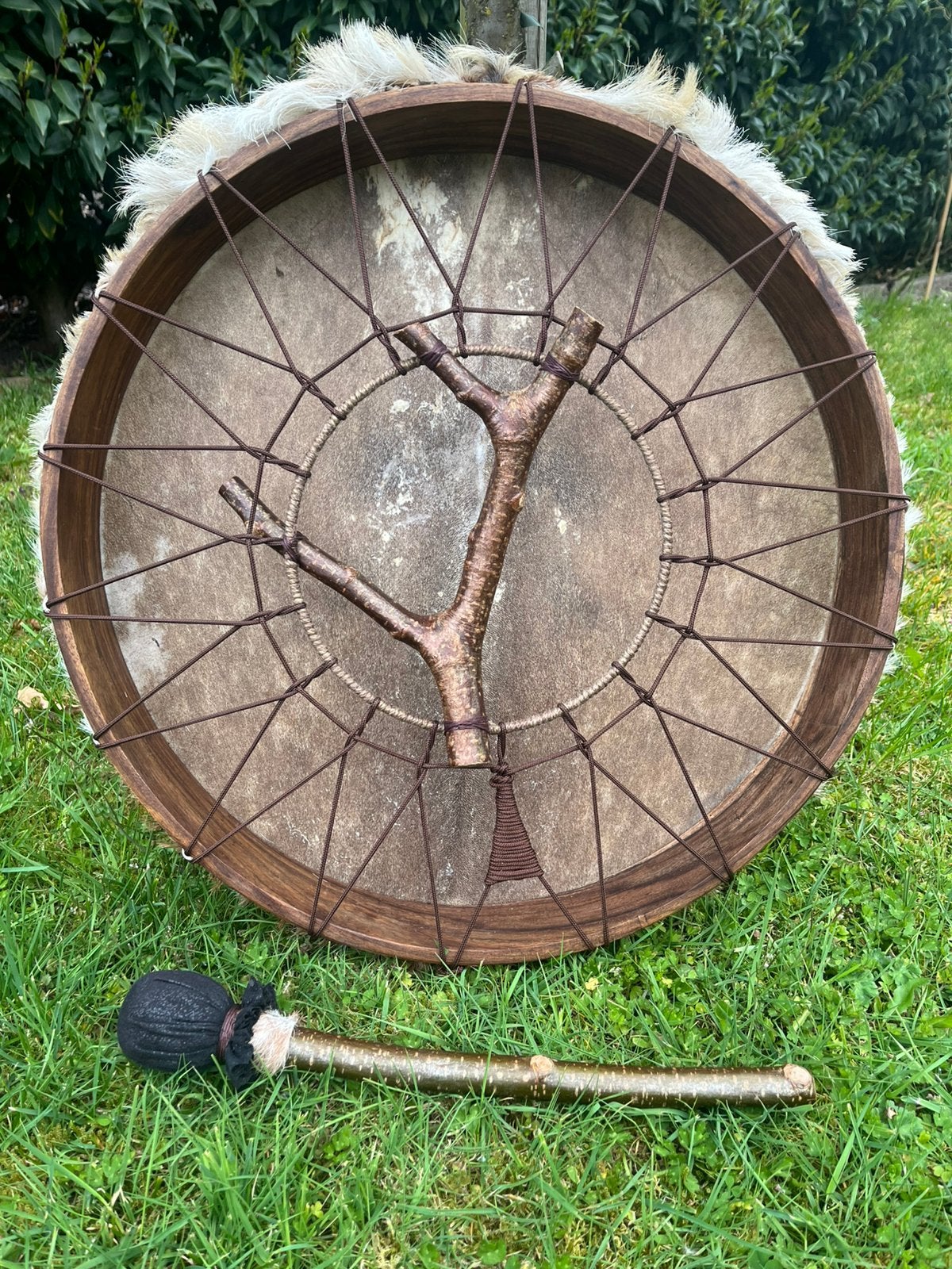 Sjamaan drum Nubisch geit  50cm met drumstok, Ophalen of Verzenden, Nieuw, Trommel