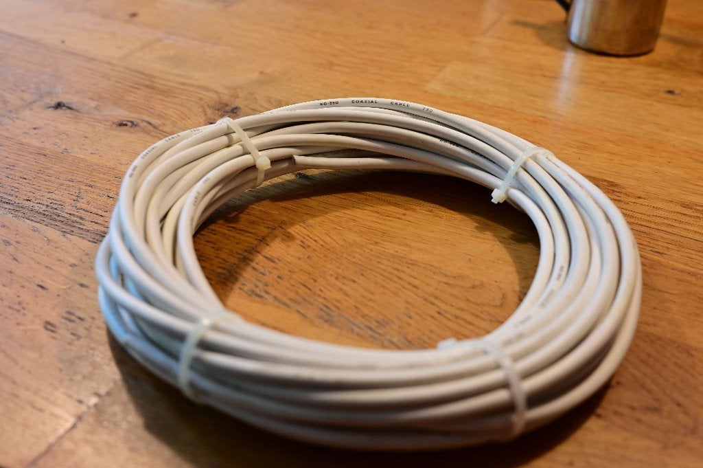 rol ca. 13 mtr RG59U -75 Ohm kabel, wit. Perfect voor SPDIF!, Audio, Tv en Foto, Audiokabels en Televisiekabels, Ophalen of Verzenden