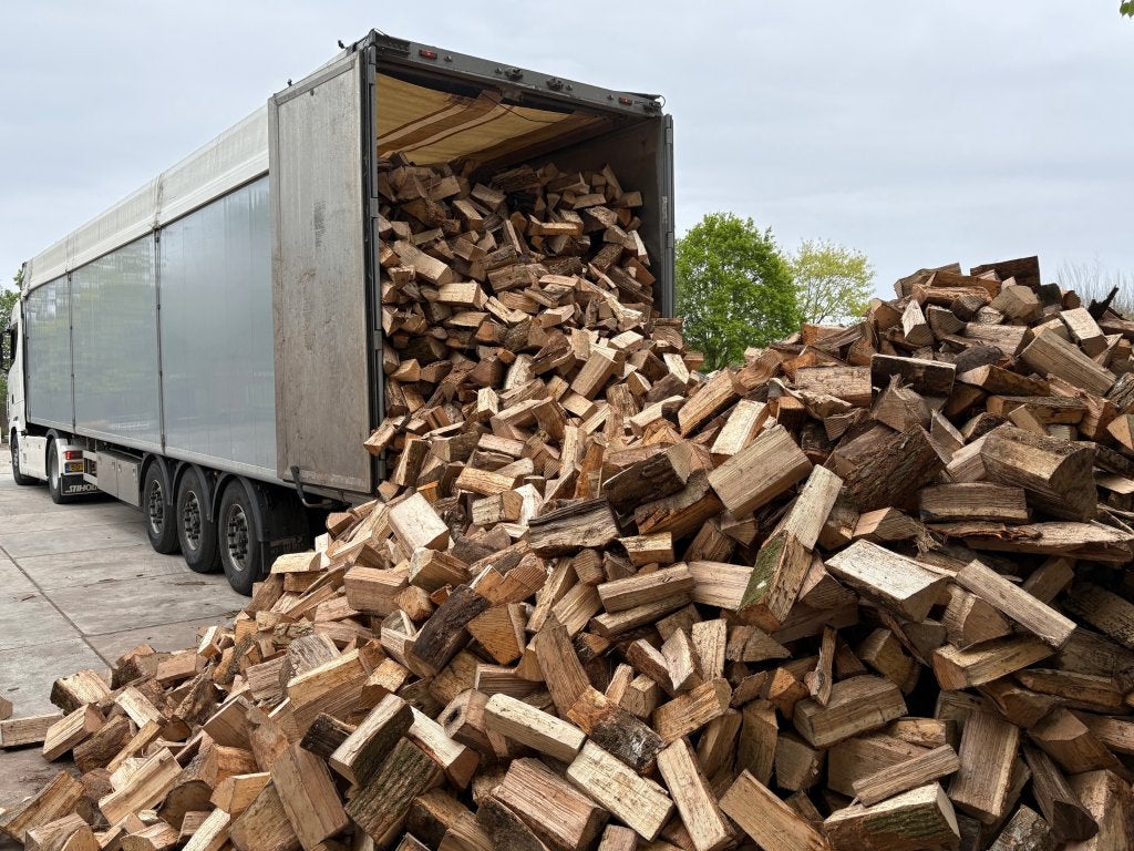 Haardhout in bulk voor wederverkopers | vanaf 80 kuub, Tuin en Terras, Haardhout, 6 m³ of meer, Verzenden, Eikenhout, Blokken