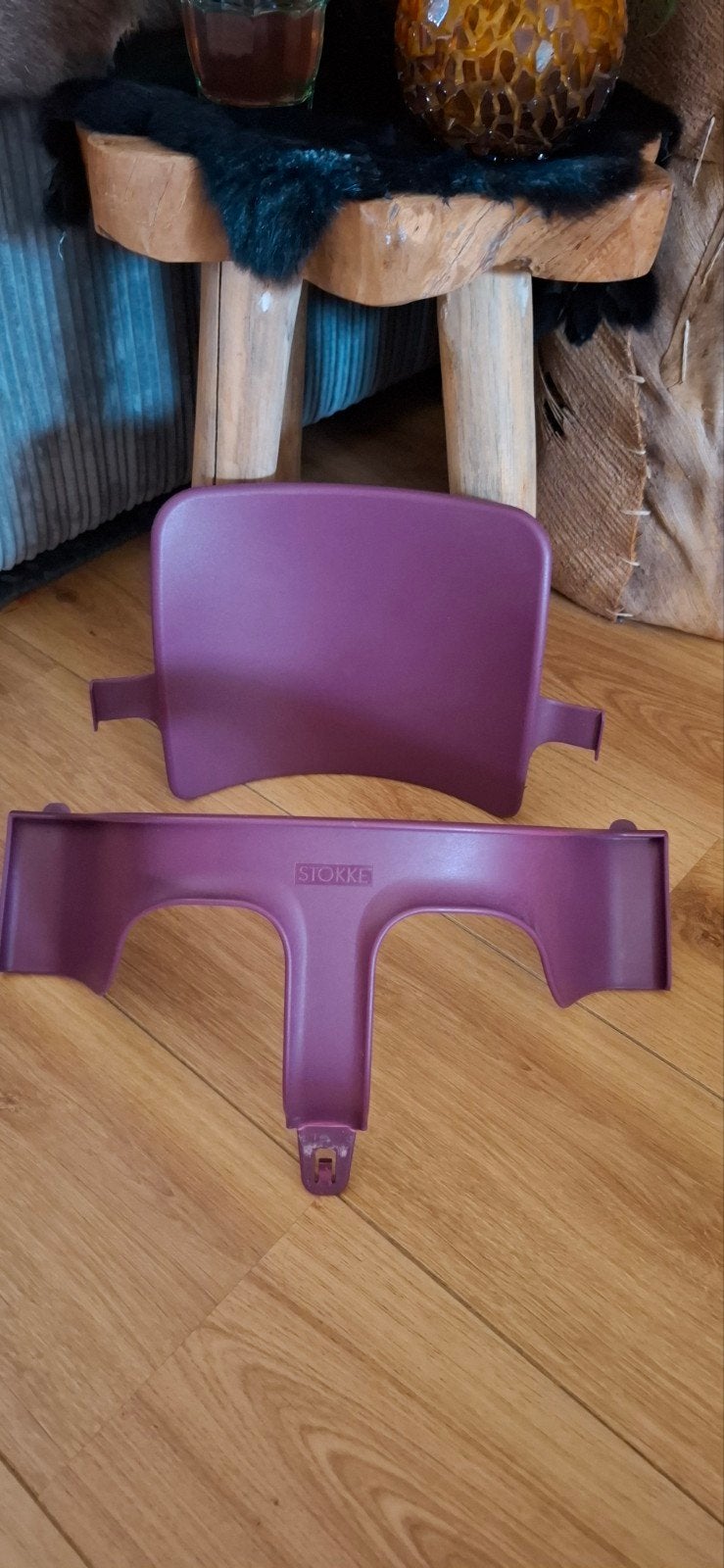 Stokke / Trip trap  babyset paars ZGAN, Ophalen of Verzenden, Zo goed als nieuw, Meegroeistoel