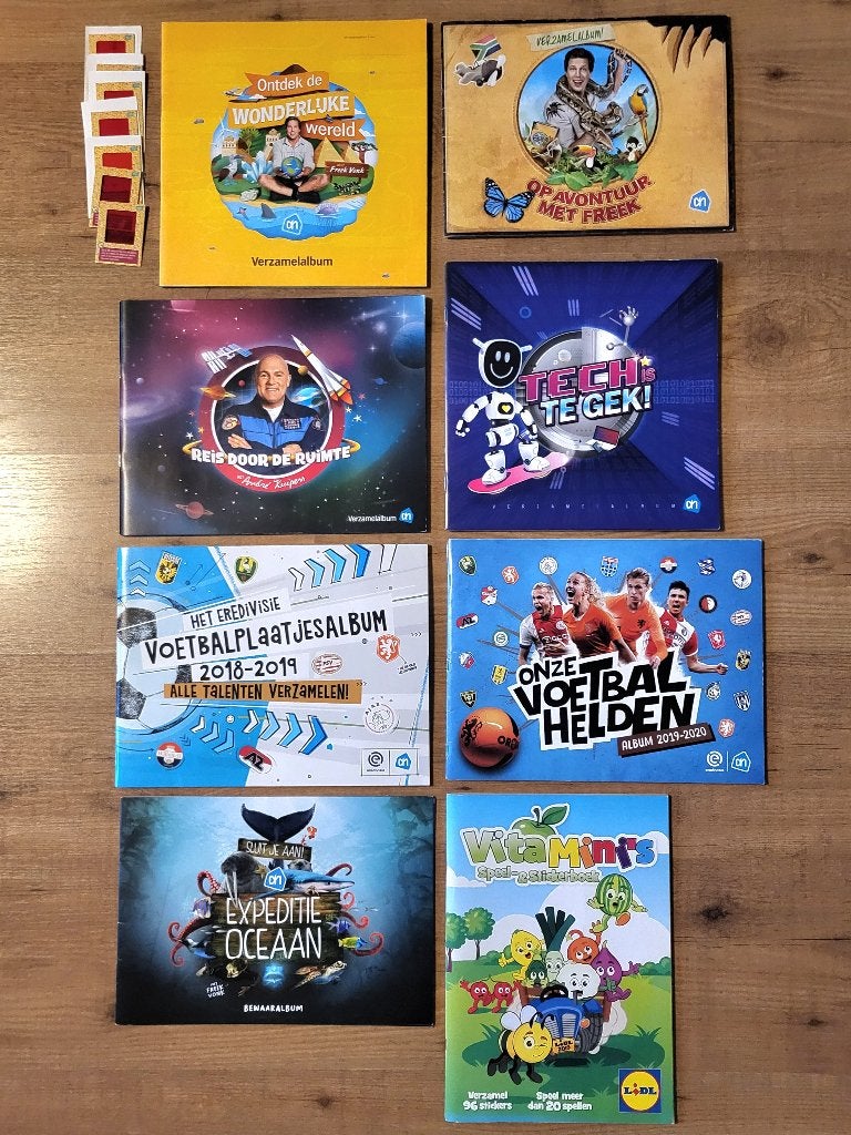 Supermarkt spaaracties: verz.albums+andere setjes: 3 foto's, Verzamelen, Supermarktacties, Albert Heijn, Ophalen