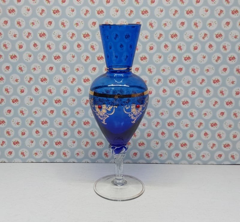 Empoli Italië glazen vaas, Ophalen of Verzenden