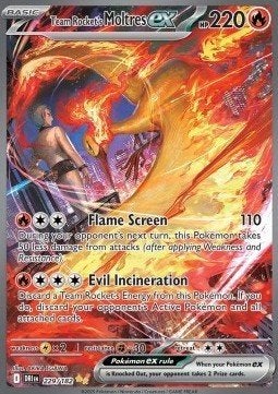 team rocket's MOLTRES EX 229/182 - DESTINED RIVALS, Ophalen of Verzenden, Nieuw, Losse kaart, Foil