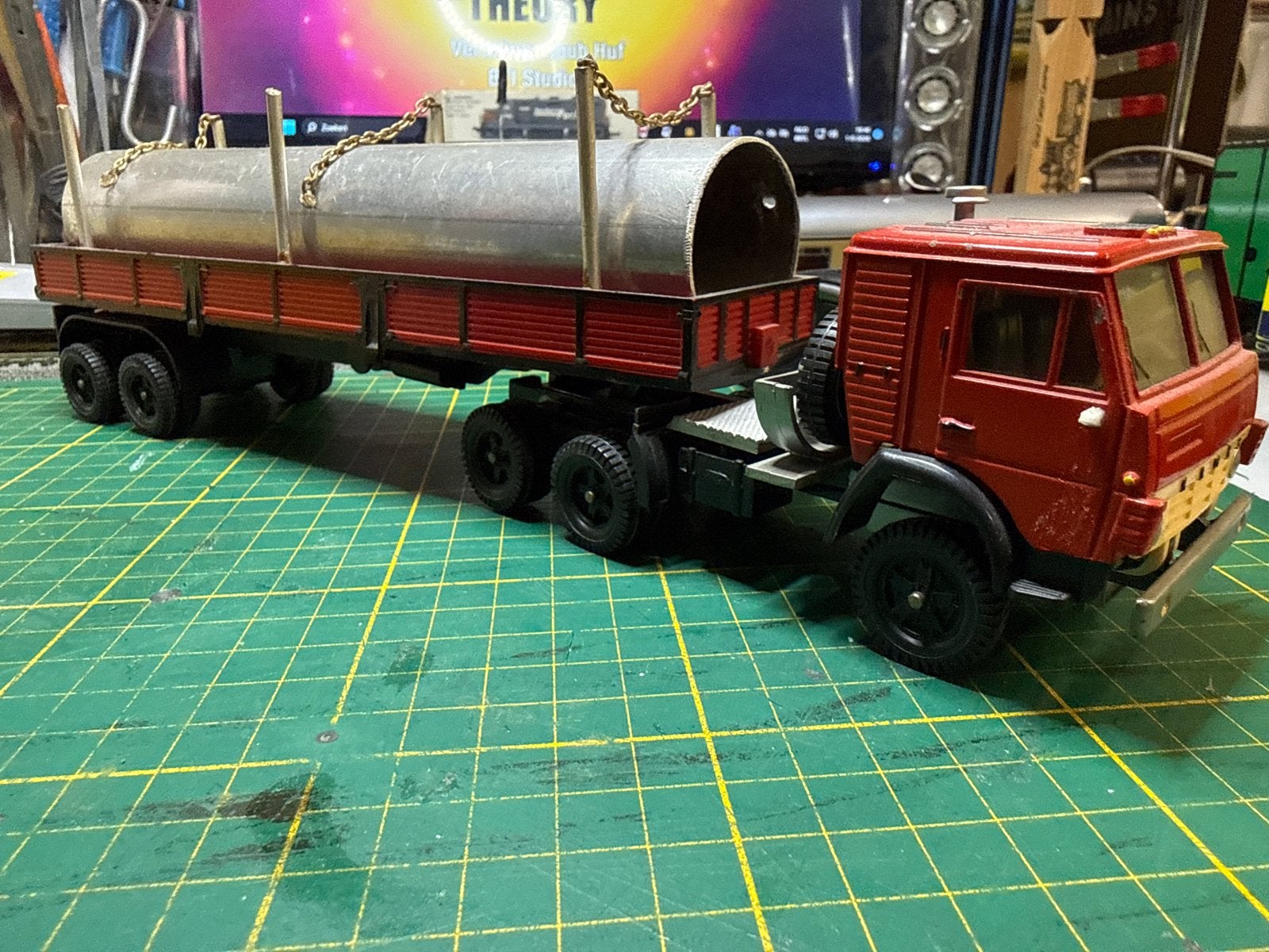 KAMAZ 5410 1/43 Vrachtwagenmodel USSR, Ophalen of Verzenden, Gebruikt, Bus of Vrachtwagen