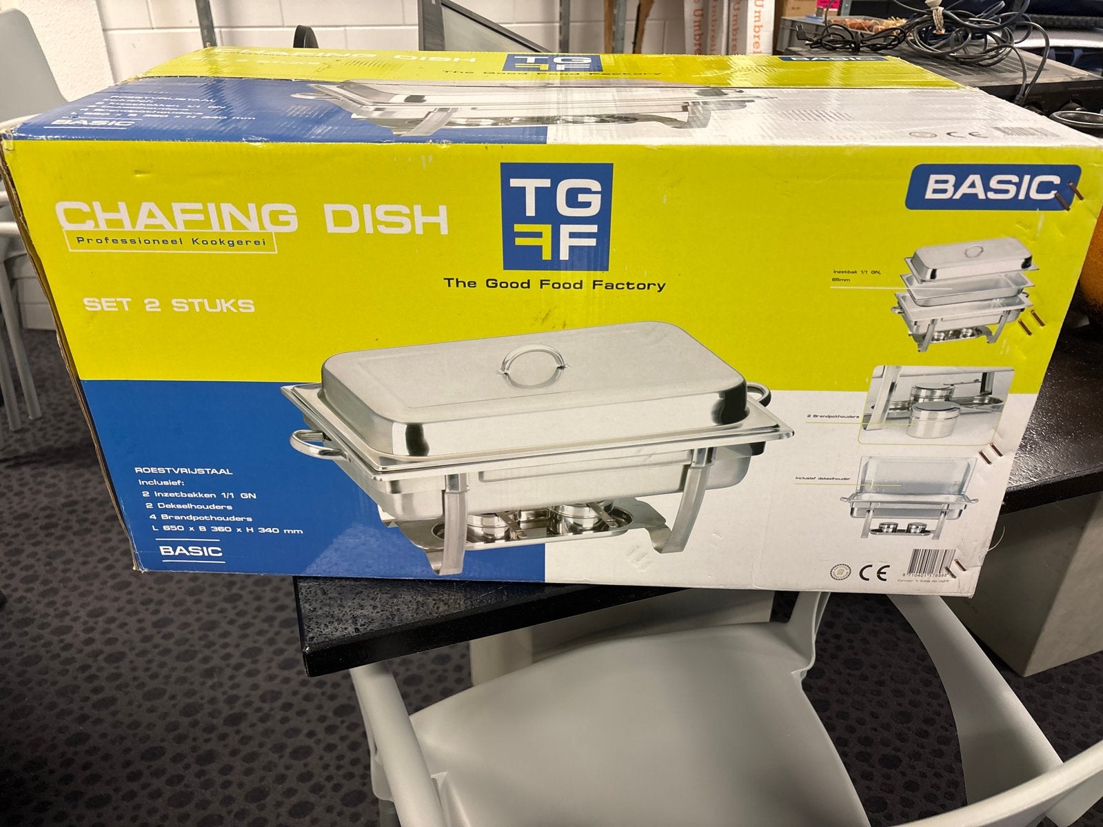 Chafing Dish Set - Professionele Warmhoudschaal, Overige typen, Ophalen of Verzenden, Metaal, Overige merken