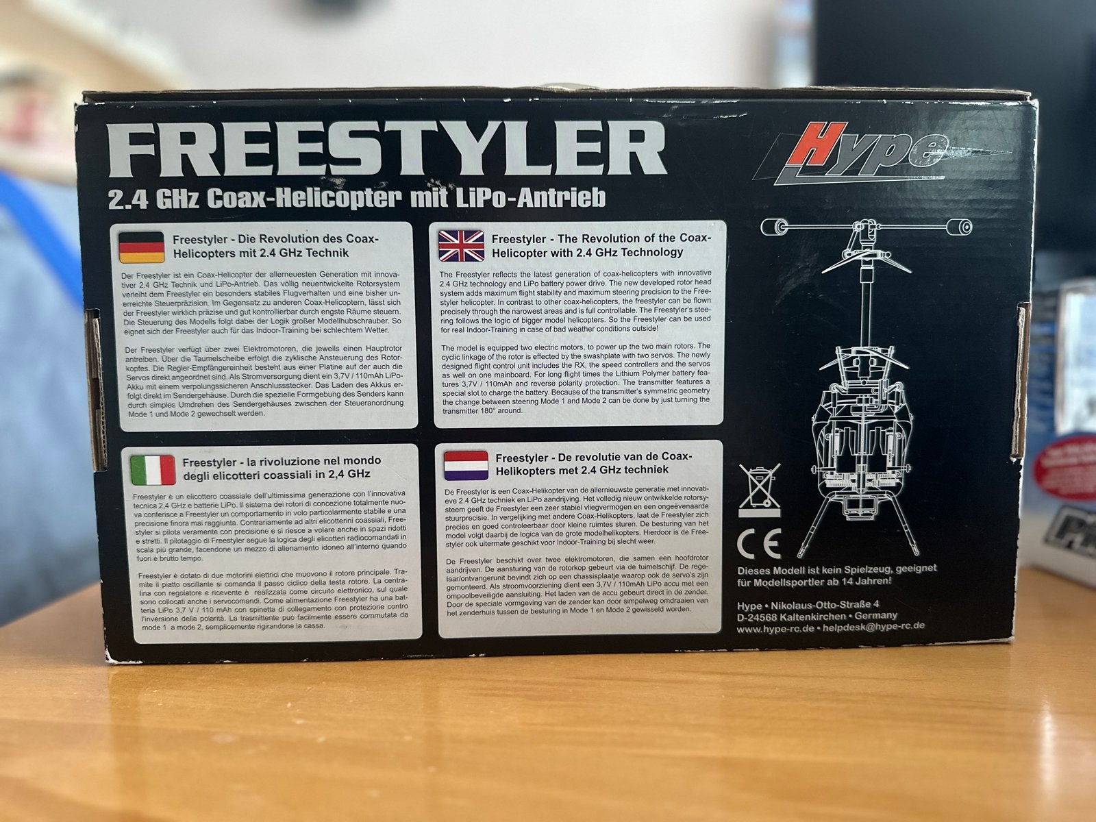 Hype Freestyler 2.4 GHz Coax-Helikopter met LiPo-Antrieb, Elektro, RTF (Ready to Fly), Helikopter, Nieuw