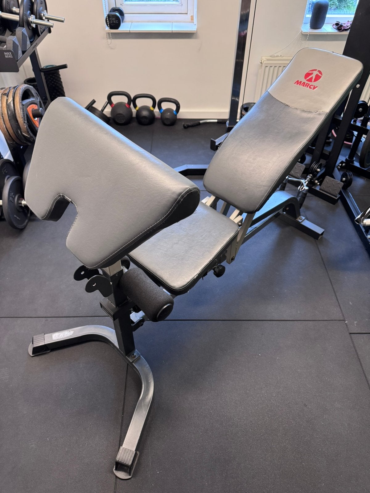 Verstelbare fitnessbank + preacher curl (Marcy AB4050), Ophalen, Gebruikt, Fitnessbank