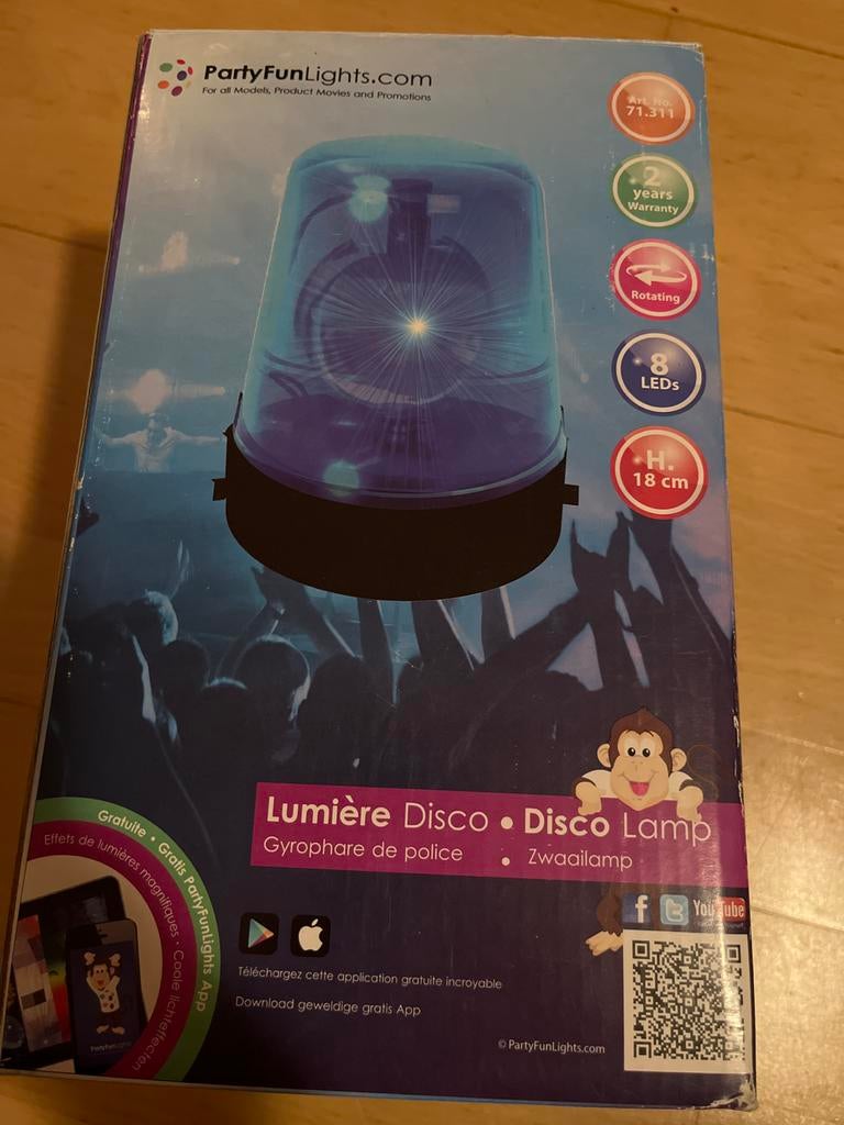 PartyFunLights Disco Lamp - Zwaailamp, Ophalen of Verzenden, Gebruikt, Licht, Kleur