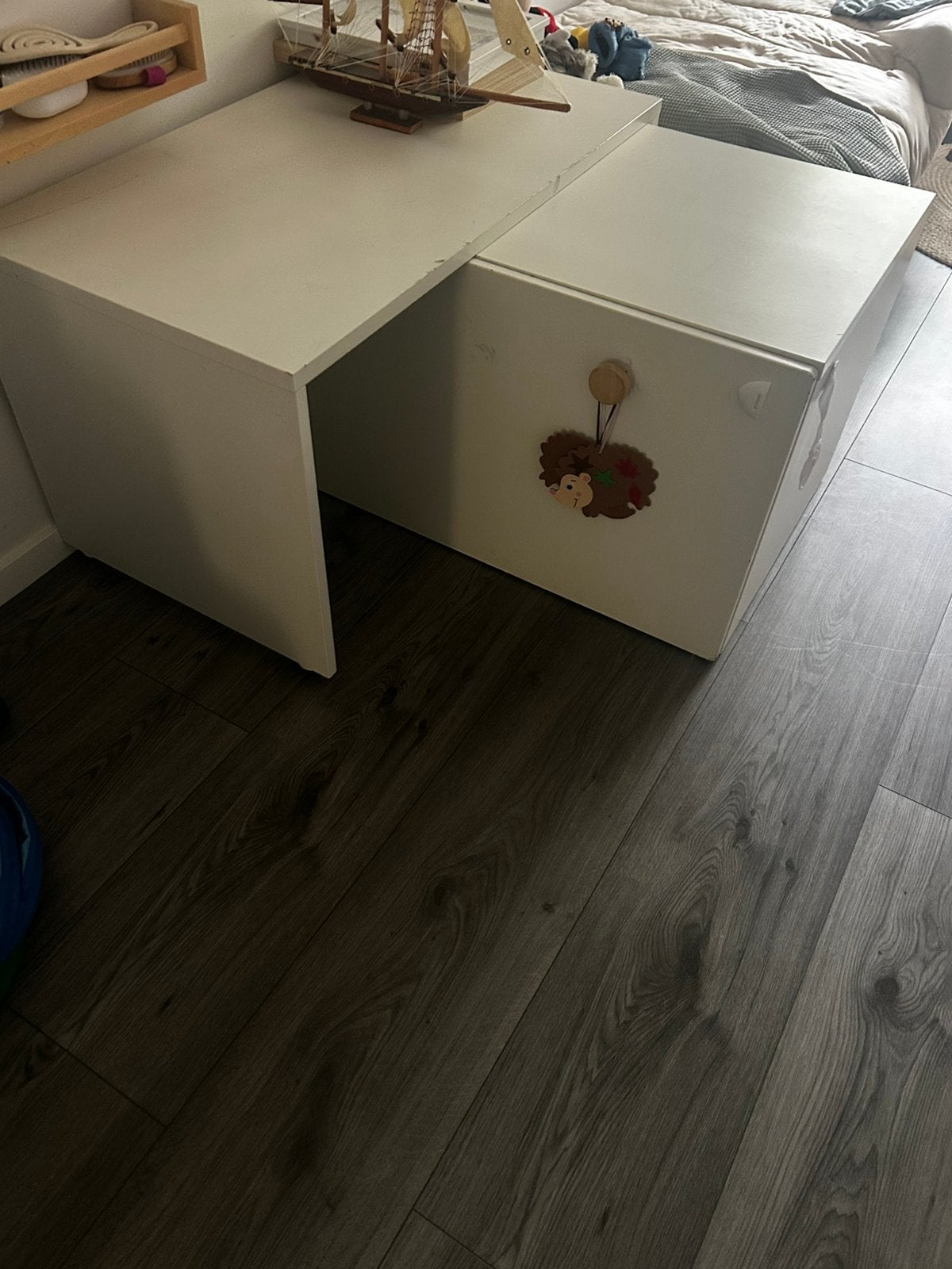 Smästad bankje/tafel en opberg, Ophalen, Gebruikt