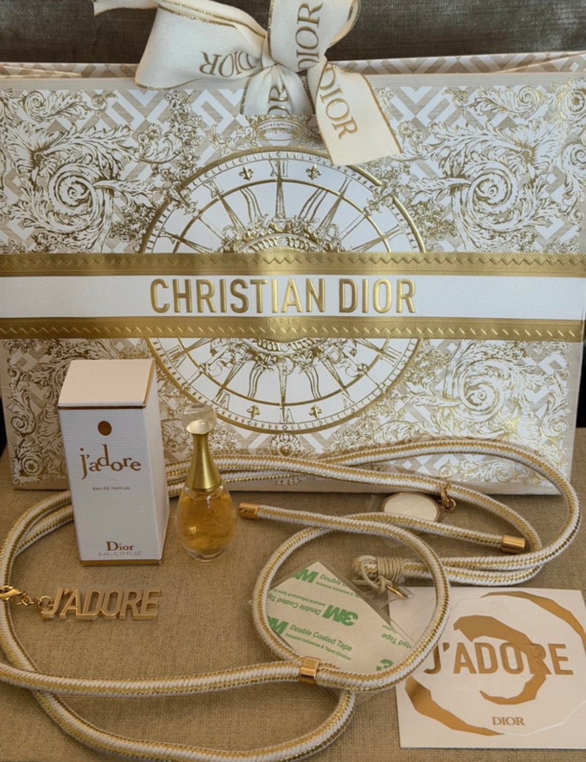 Dior J’adore telefoonkoord,miniatuur J’adore edp & cadeautas, Verzenden, Nieuw, Miniatuur, Gevuld