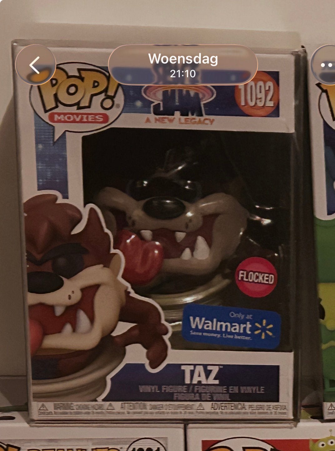 Funko Pop! Movies – Taz #1092 (Flocked Walmart Exclusive), Ophalen of Verzenden, Zo goed als nieuw