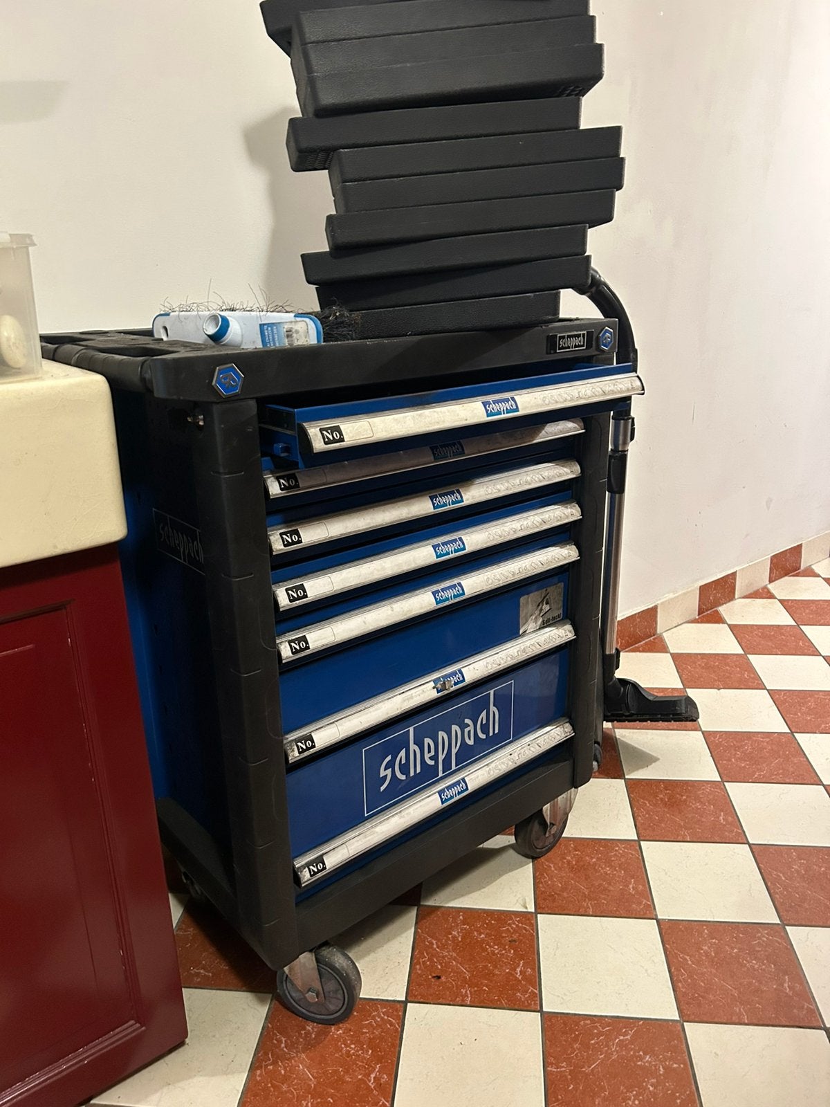 Gratis gereedschapkist, zonder gereedschap met vulling, Ophalen, Gebruikt