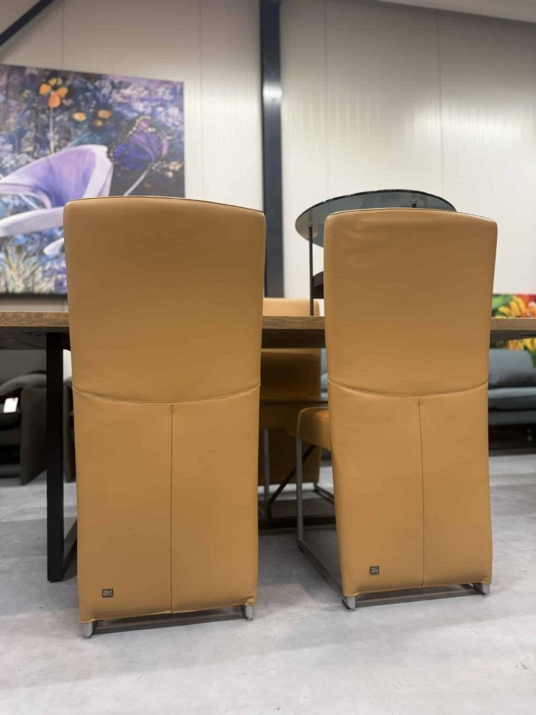 4 Nieuw Rolf Benz 7400 Eetkamerstoel leer Design stoel Camel, Huis en Inrichting, Bruin, Nieuw, Leer, Ophalen of Verzenden