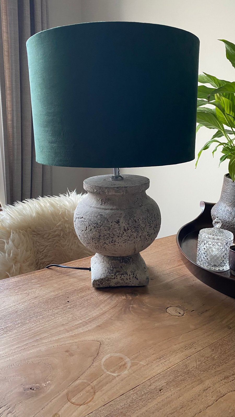 Kruiklamp, brocante, landelijke lamp, Ophalen, Zo goed als nieuw, Verstelbaar