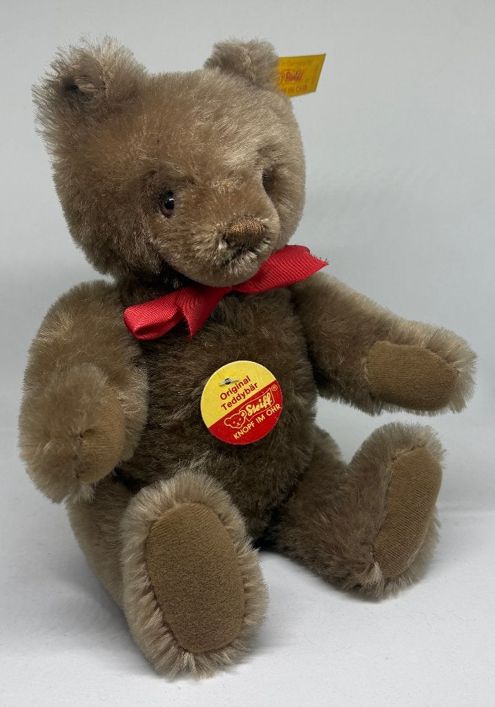 Originele Steiff Teddybär, bruin 25 cm "Knopf im Ohr" 002205, Verzamelen, Beren en Cherished Teddies, Ophalen of Verzenden, Zo goed als nieuw