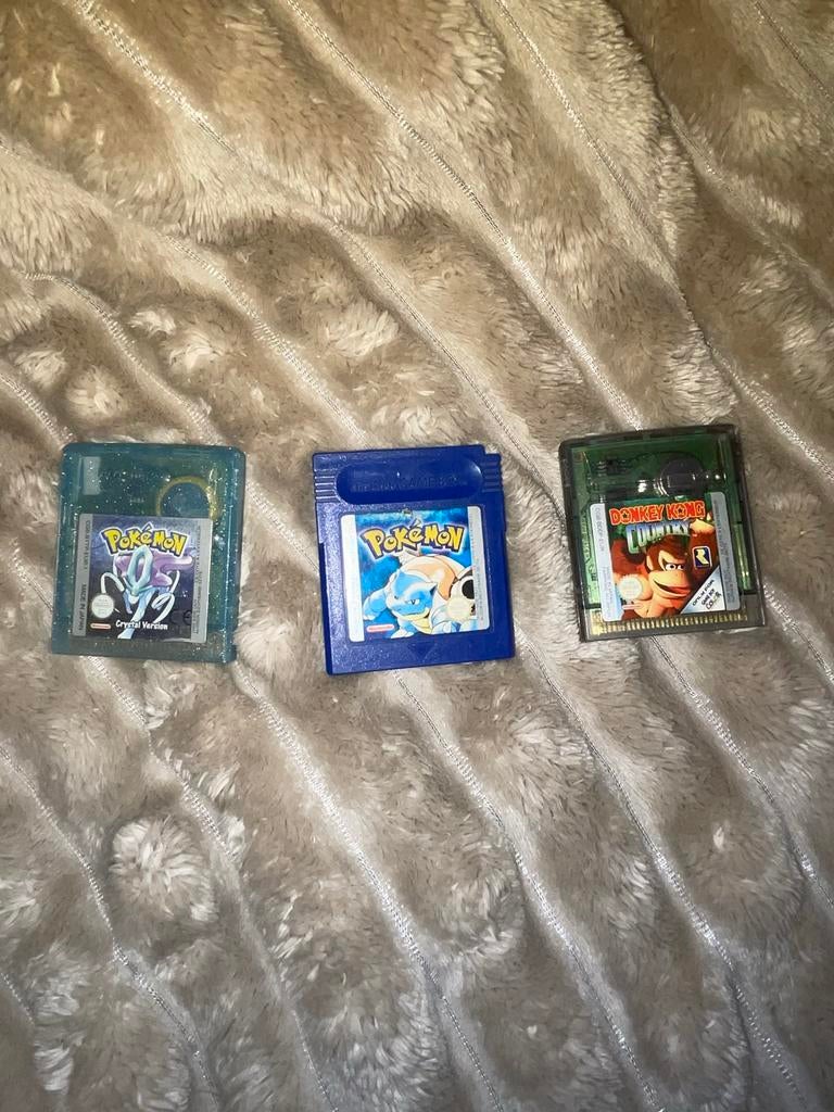 Pokémon Game Boy Color Spellen - Crystal & Blue Version, Gebruikt, 1 speler, Ophalen of Verzenden, Role Playing Game (Rpg)