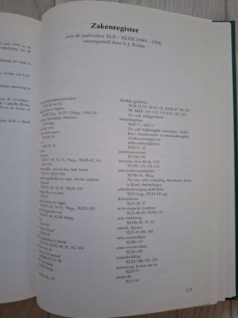 Jaarboek 1995 "De Oranjeboom" met register jaarboeken 42-47, Boeken, Ophalen of Verzenden, 20e eeuw of later, Zo goed als nieuw