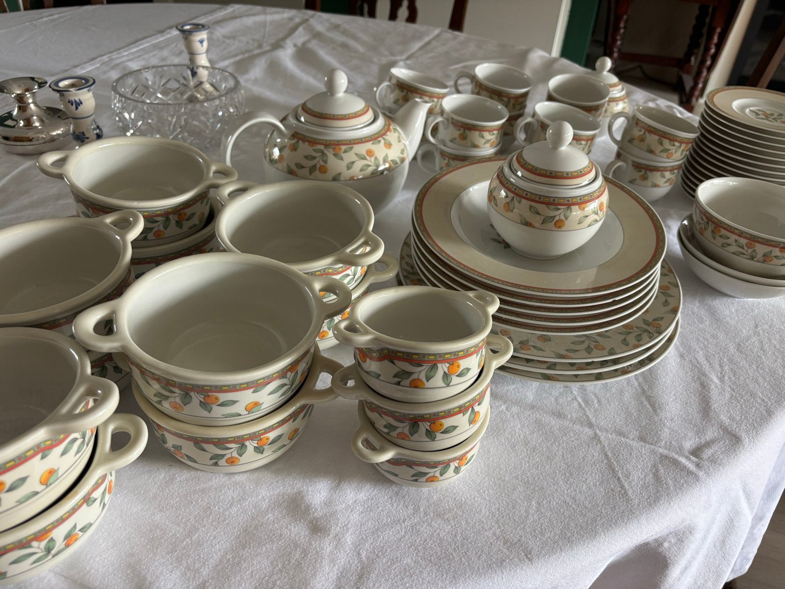 Uitgebreide Koffietijd Servies Set - 42 Delen, Ophalen, Gebruikt, Keramiek, Compleet servies