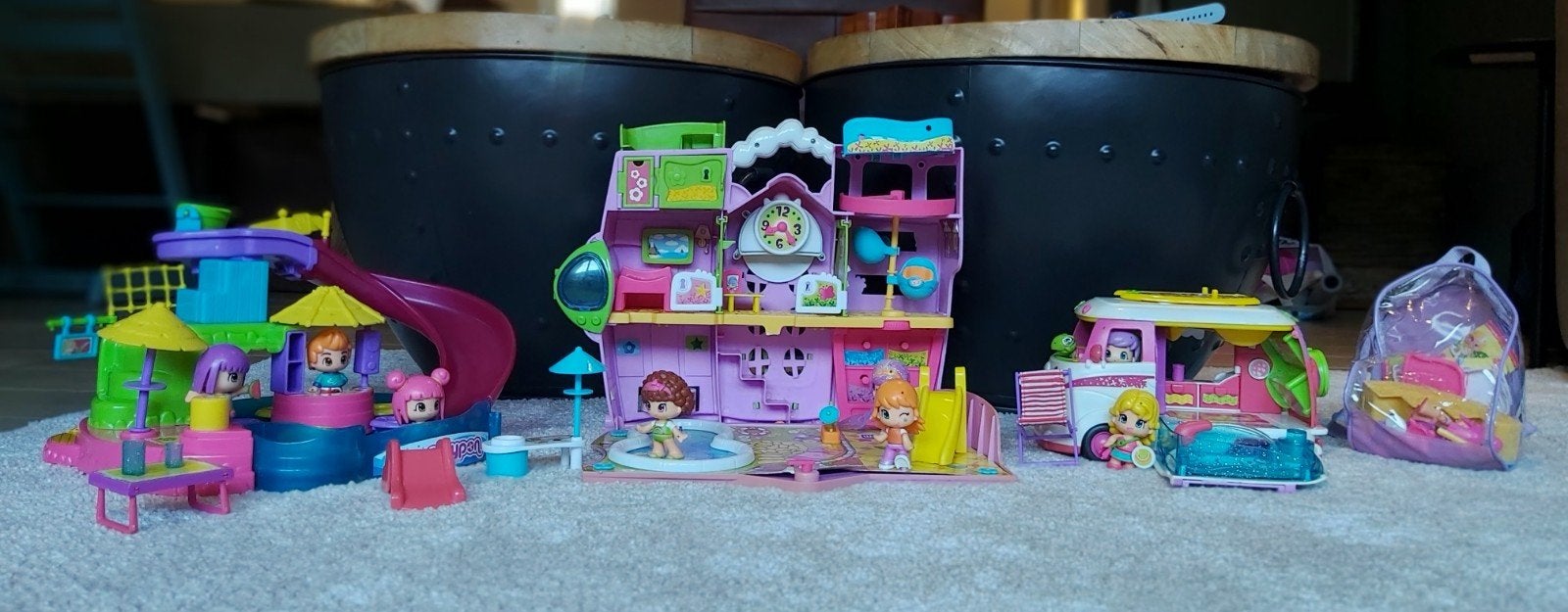 Pinypon speelsets: Waterpark, Camper & Hotel, incl poppetjes, Ophalen, Gebruikt