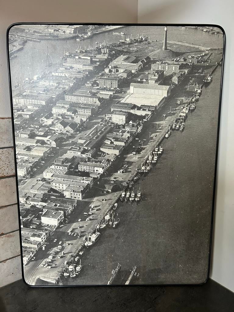 KLM Aerocarto luchtfoto IJmuiden haven vuurtoren jaren 50/60, Ophalen of Verzenden