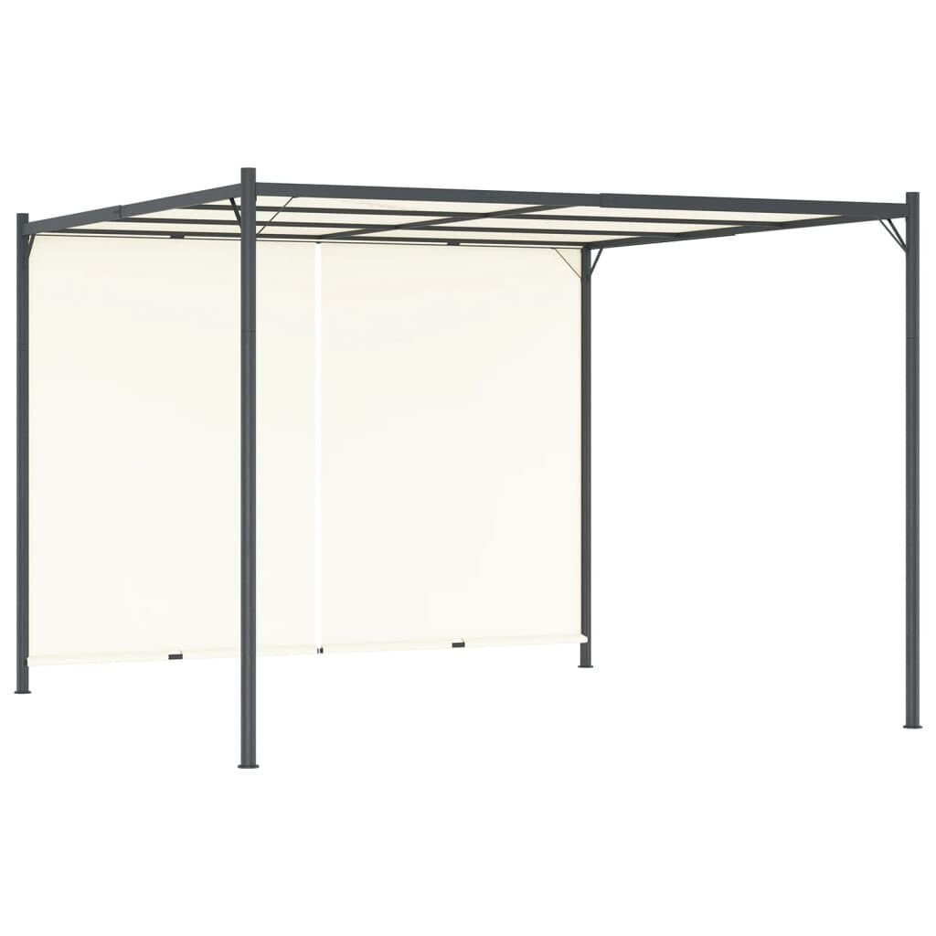 Pergola met verstelbaar dak 3x3 m staal crèmewit, Tuin en Terras, Overkappingen, Ophalen, Nieuw, Tuinpaviljoen