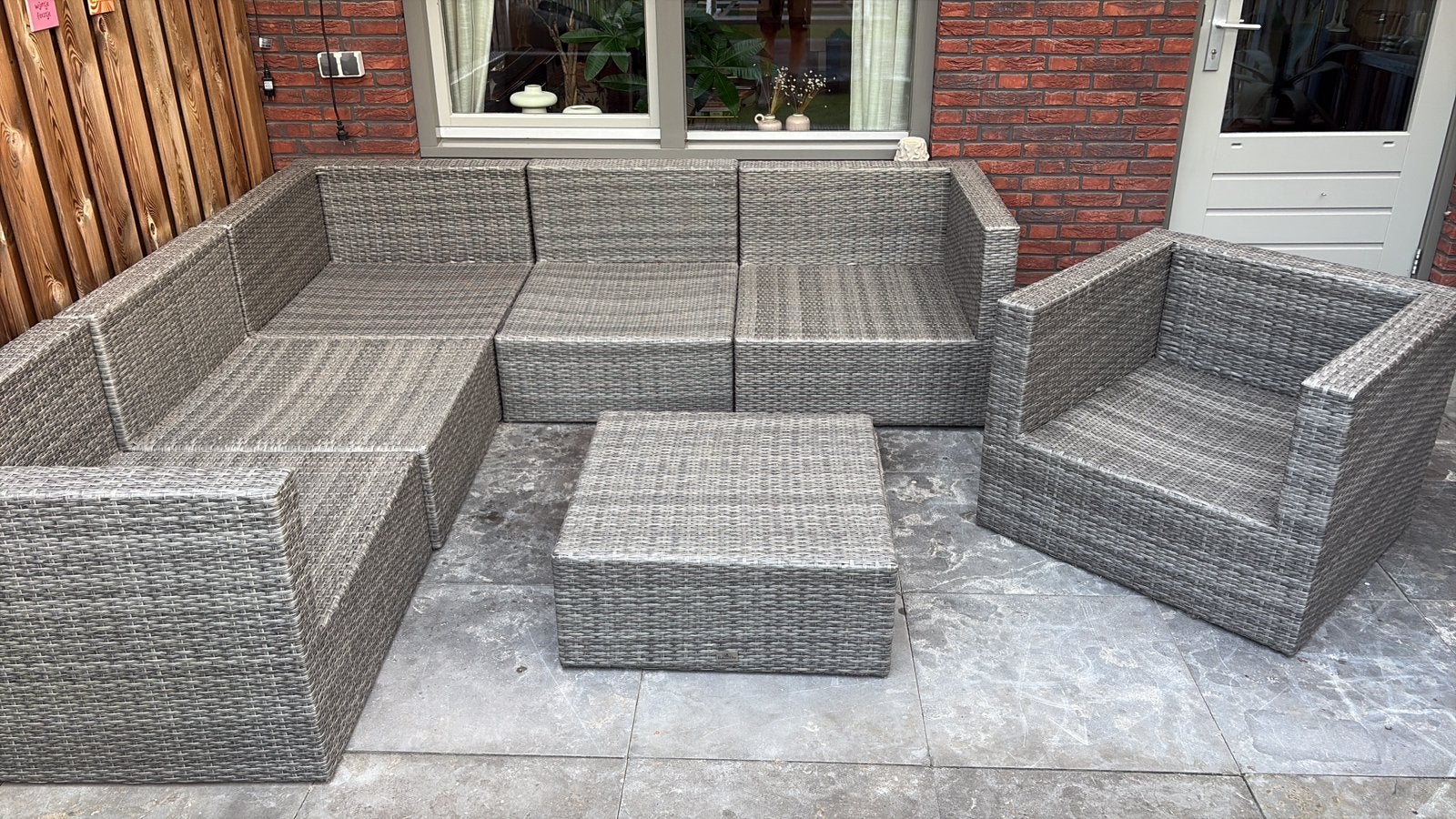 Hoek loungeset evt met kussens