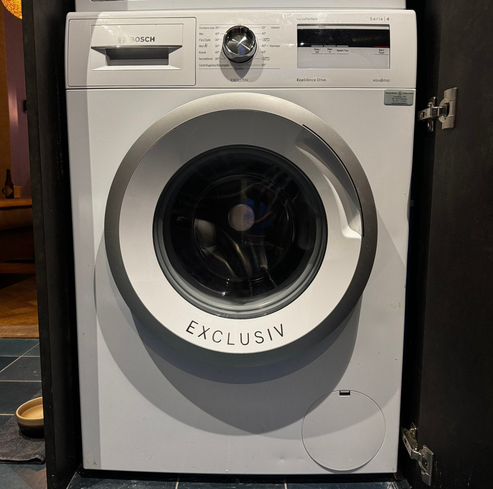 Bosch Serie 4 Exclusiv wasmachine – 8 kg – werkt perfect, Ophalen, Zo goed als nieuw, 1200 tot 1600 toeren, 85 tot 90 cm