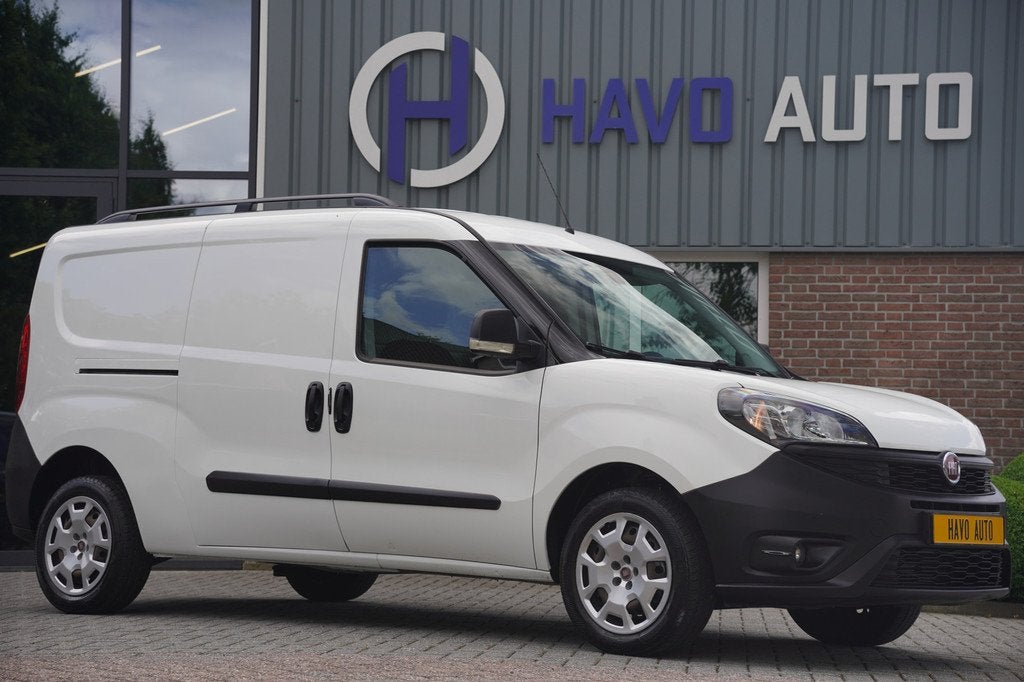 Fiat Doblò Cargo 1.4 T-Jet L2 Maxi, AIRCO, TREKHAAK, MARGE, Voorwielaandrijving, Stof, Gebruikt, Zwart