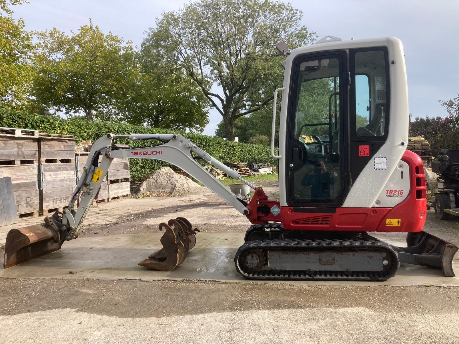 Takeuchi tb216, Ophalen, Graafmachine