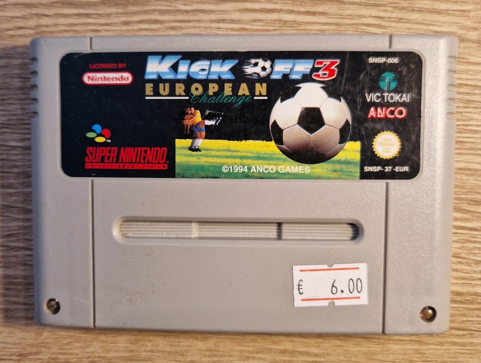 Kick off 3 European Super Nintendo PAL, 1 speler, Eén computer, Ophalen of Verzenden, Zo goed als nieuw