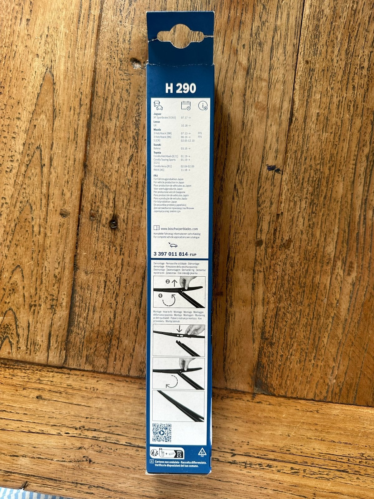 Bosch H290 ruitenwisser achterruit (nieuw), Auto-onderdelen, Ophalen of Verzenden, Nieuw, Universele onderdelen