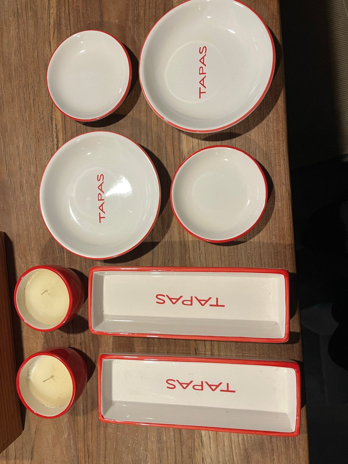 Tapas servies set in houten kist - 8-delig, Ophalen, Overige merken, Keramiek, Nieuw