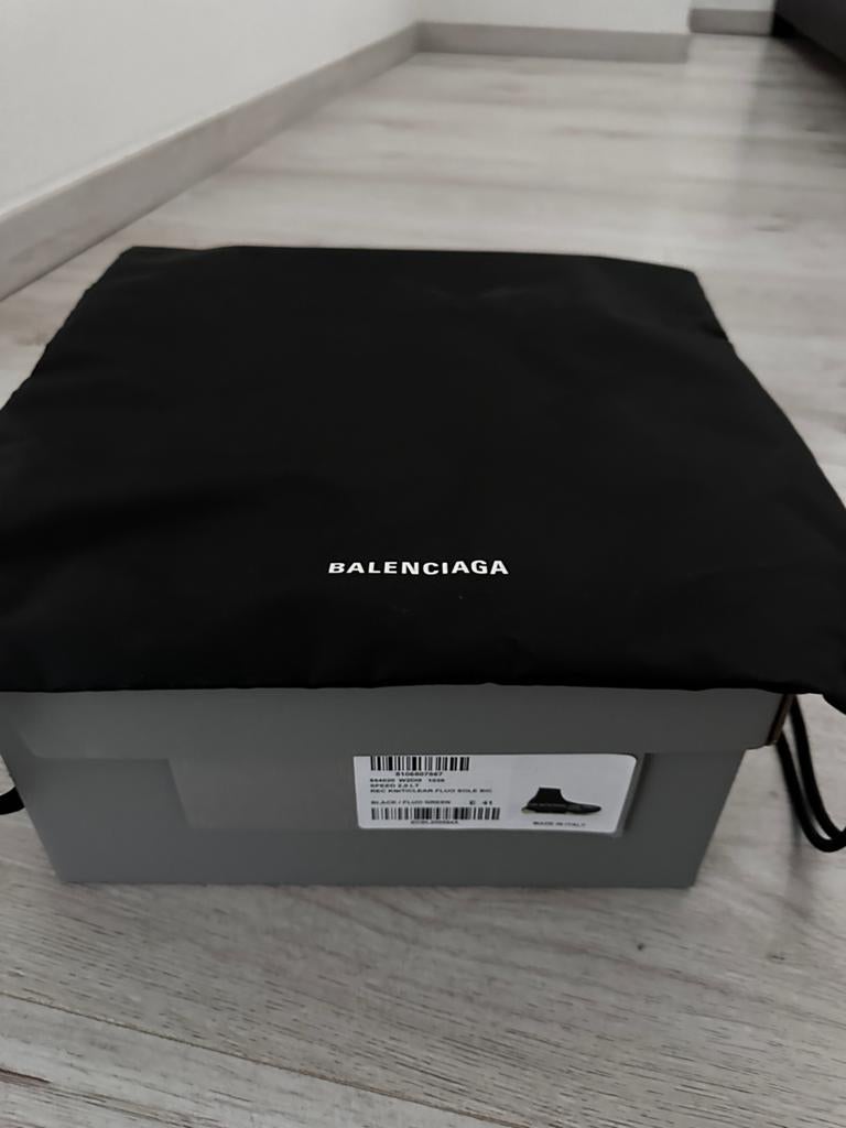 Balenciaga Speed 2.0 LT Sneakers Zwart/Groen met doos en tas, Kleding | Heren, Schoenen, Ophalen, Zo goed als nieuw, Zwart, Sneakers of Gympen