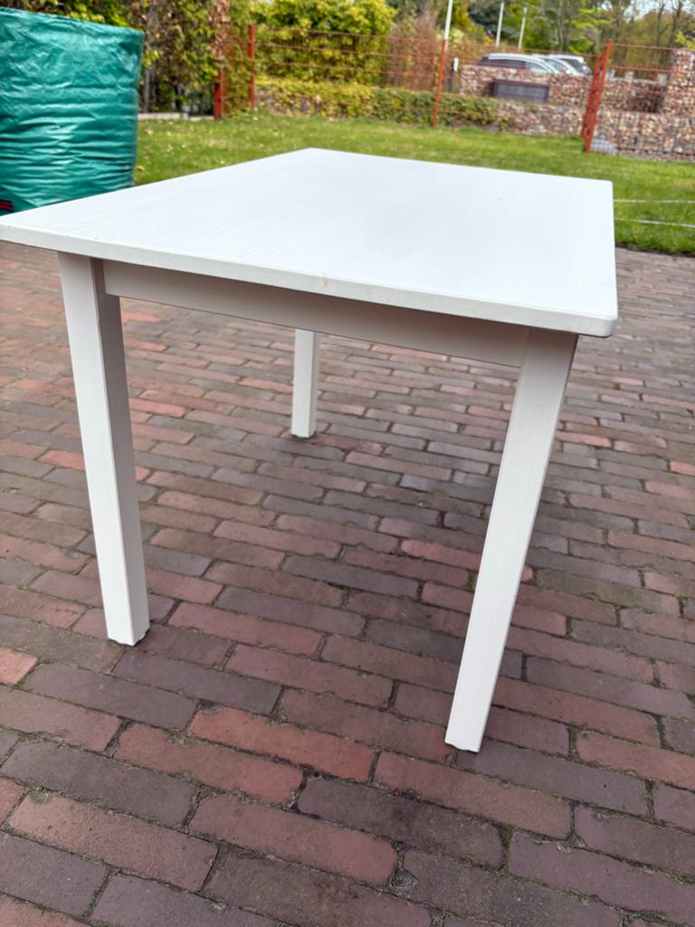 Ikea tafeltje bijzettafel kinderbureau wit hout, Ophalen, Zo goed als nieuw, Tafel(s)