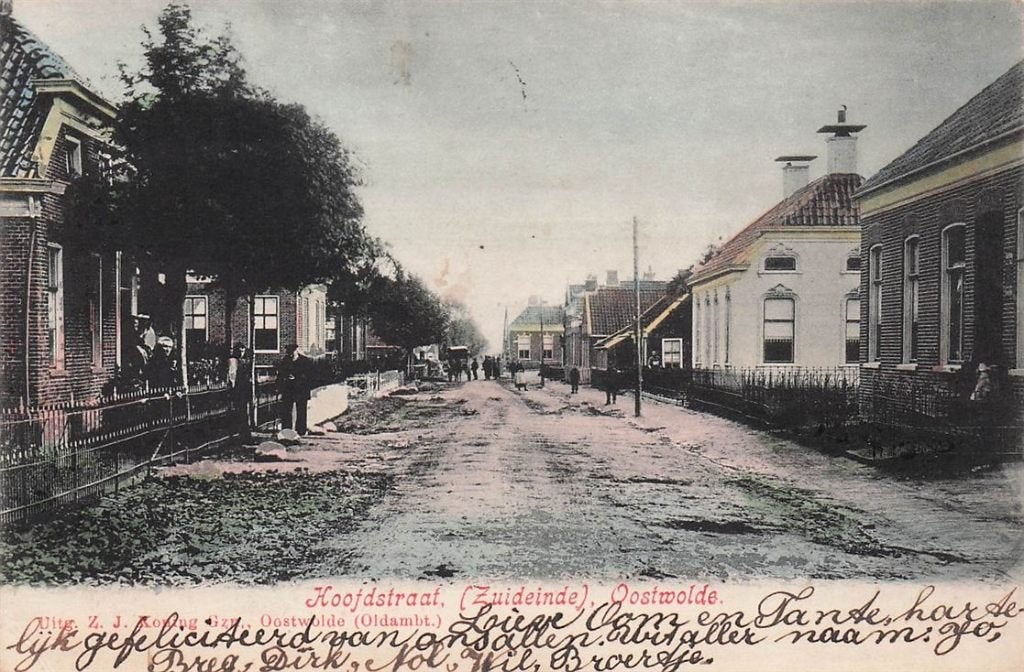 702-131-001 Hoofdstraat Zuideinde Oostwold, Verzenden, Voor 1920, Groningen