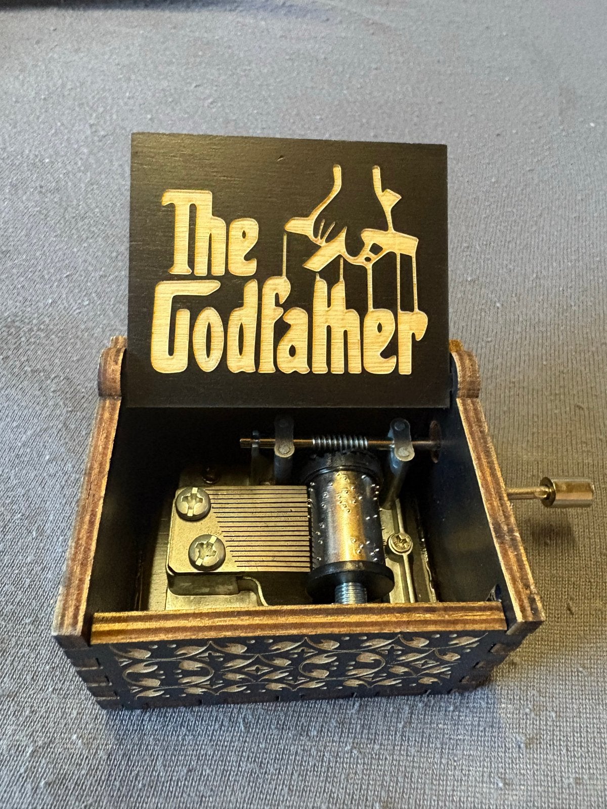 The Godfather Muziekdoosje - Houten Handzwengel Speeldoos, Ophalen of Verzenden, Nieuw
