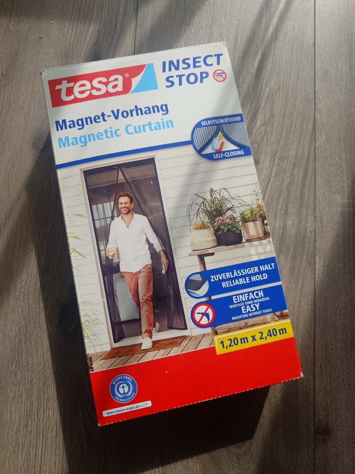 Tesa Insect Stop Magnetisch Gordijn 120x240 cm, Doe-het-zelf en Verbouw, Deuren en Horren, 215 cm of meer, Hordeur, Nieuw, Ophalen