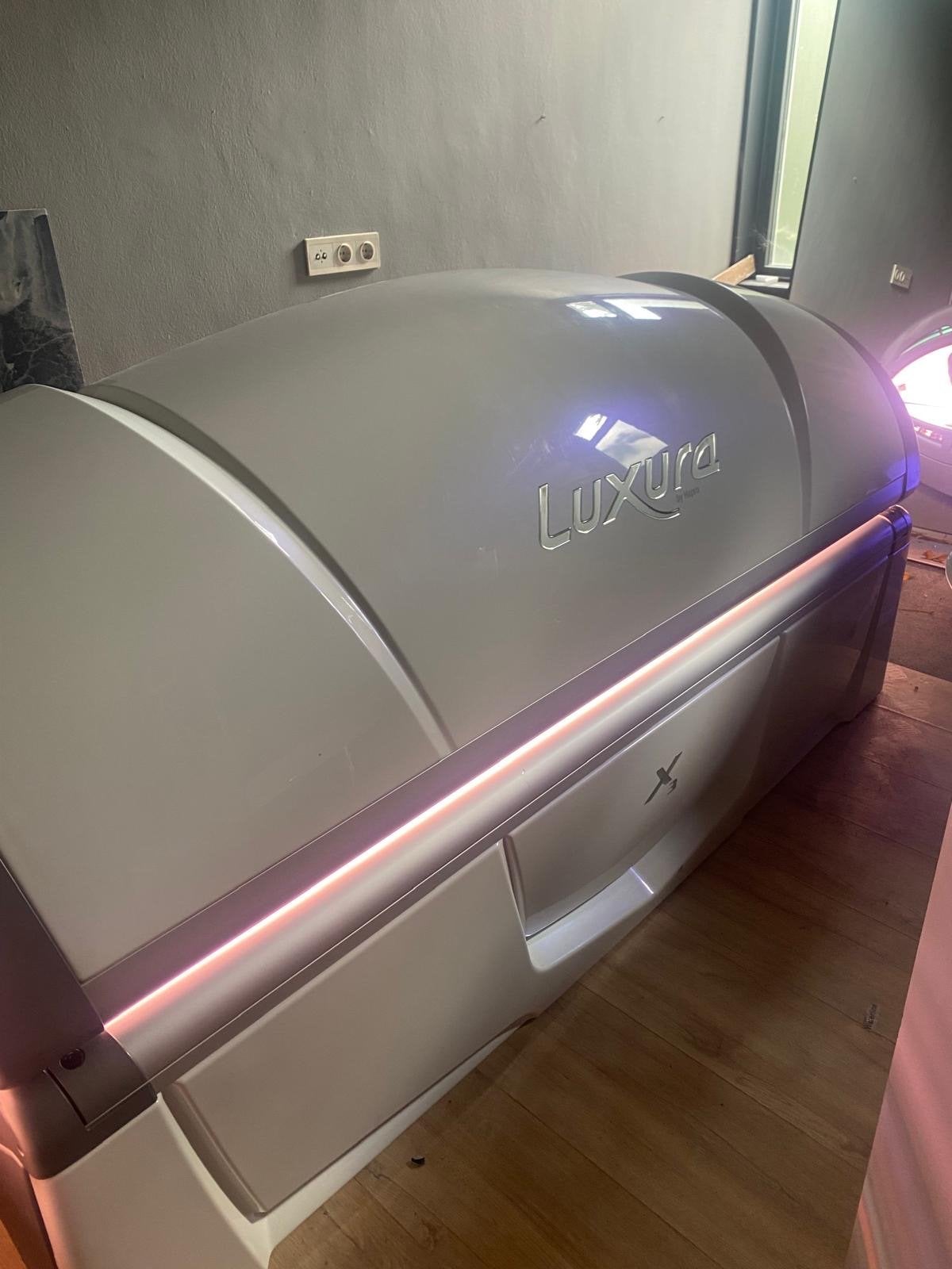 Zonnebank Hapro Luxura X3 28 SLI - Krachtig en Compact, Ophalen, Gebruikt, Zonnebank dubbelzijdig, 15 lampen of meer