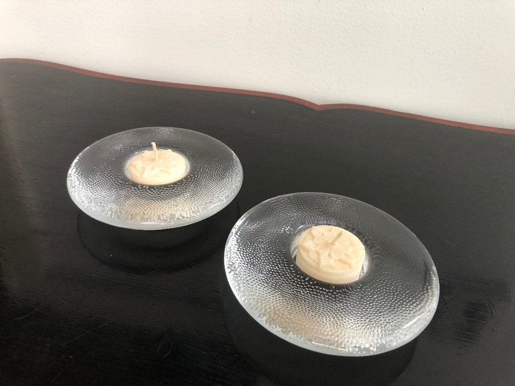 Iittala Finland waxinelichthouders ‘Nappi’ van Markku Salo, Ophalen of Verzenden, Nieuw, Kristal, Overige typen