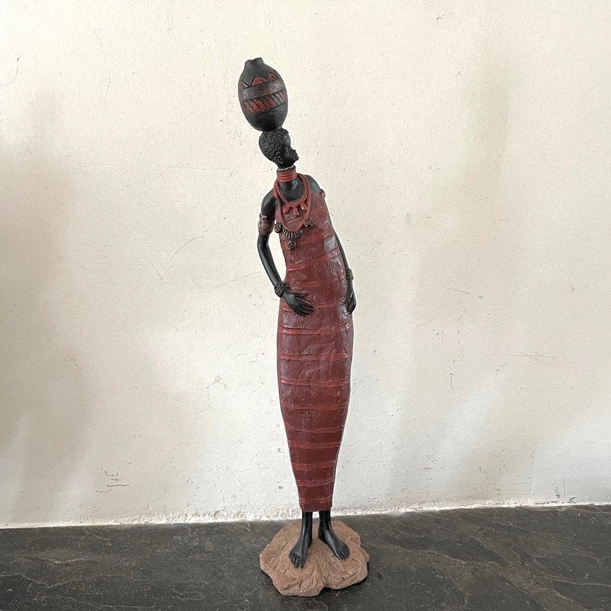 Beeldje Afrikaanse vrouw, Ophalen of Verzenden